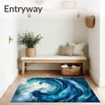 thumbnail image 3 of ODIKA 9'x12' Machine Washable Non-Slip Area Rug, Mystic Ocean Charm Ivory Sand High Traffic Rug, Blue, 66871, 3 of 7