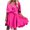 Red, variant on Women Dress Spring Solid Short Sleeve V-neck Pullover Dress Plus Size $10