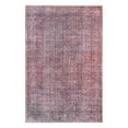 thumbnail image 3 of Distressed Vintage Oriental Medallion Power-Loomed Indoor Area Rug or Runner, 3'6" X 5'6", Garnet Red by Blue Nile Mills, 3 of 7