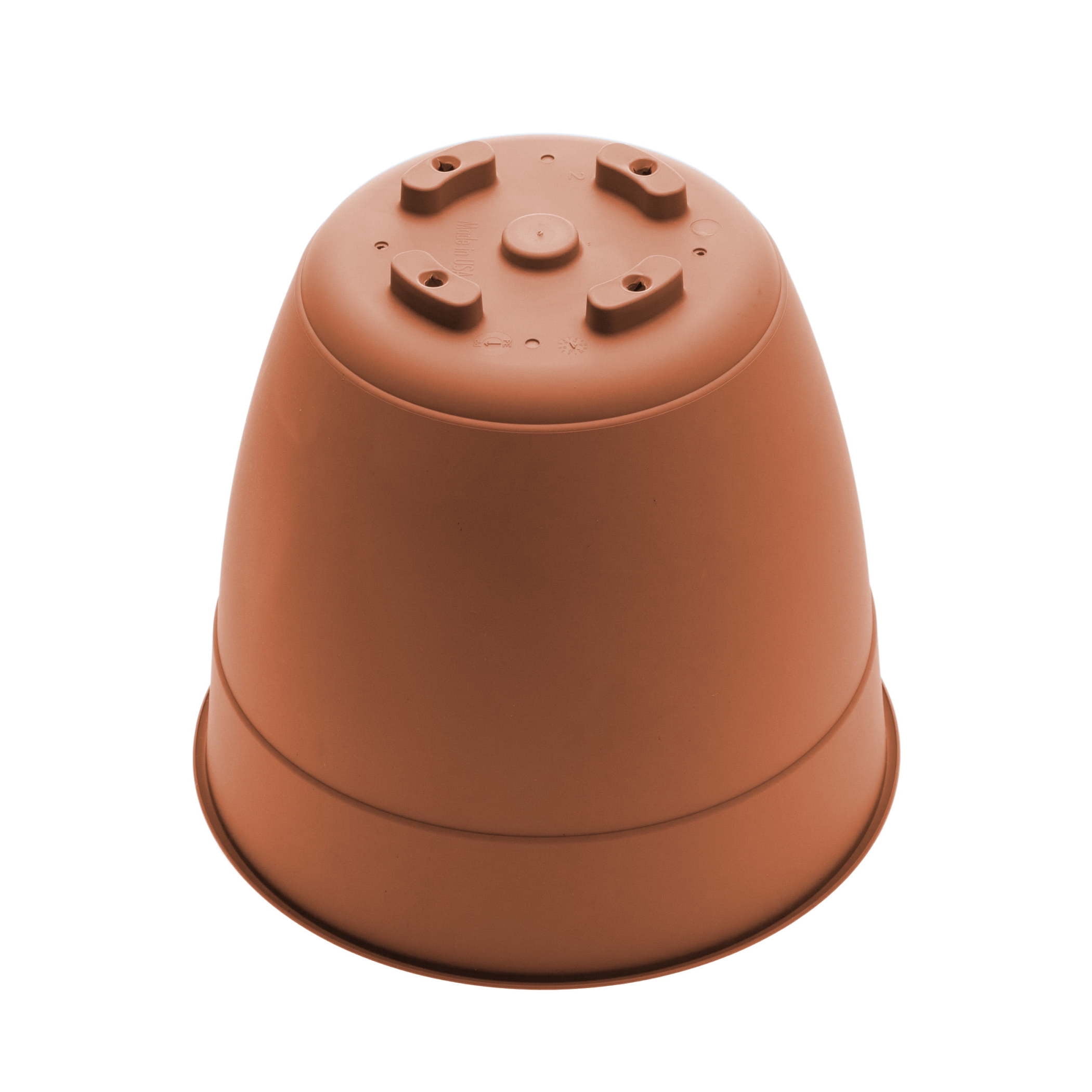 Bloem Dayton 6" Plastic Planter - 100% Recycled Plastic Indoor/Outdoor Garden Pot with Drainage Holes & Saucer Tray, Terra Cotta