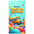 thumbnail image 3 of Colorful Welcome Back to School Banner with School Bus Balloons and Pencils Background Party Decorations for Classroom Decor Back to School Events and Photography Props, 3 of 4