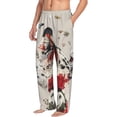 thumbnail image 6 of Hirioo Floral Leopard Butterflies for Men's PJ Pajama Pants Sleep Pants Men's Home Trousers with Pockets,S-3XL-Medium, 6 of 6