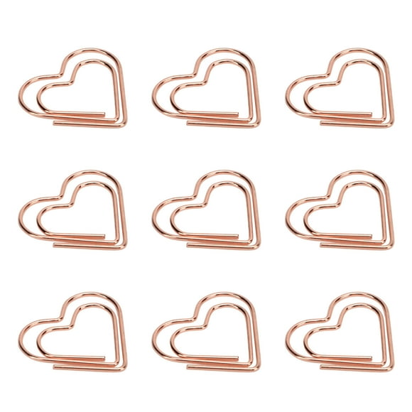 Clips de Papier Mignons, Clips de Papier Portables Pratiques et Fiables Résistants à la Rouille pour le Bureau pour un Usage Quotidien pour la Forme du Cœur à la Maison