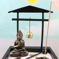 thumbnail image 4 of Sitting Buddha Ornament Statue Resin Zen Sand Garden Meditating Sculpture Set with Incense Stick Holder Type 1, 4 of 4