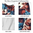 thumbnail image 4 of luoweisi Men's Beach Shorts Quick Dry Swim Trunks with Mesh Lining American Flag and Animals L, 4 of 5