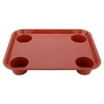 thumbnail image 3 of G.E.T. FT-20-R Stackable Cafeteria / Fast Food Plastic Tray with Cupholders,, 17" x 14", Red (Set of 12), 3 of 3