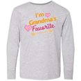 thumbnail image 3 of Inktastic I'm Grandma's Favorite with Arrow and Hearts in Pink Long Sleeve Youth T-Shirt, 3 of 5