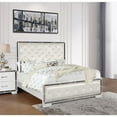 thumbnail image 2 of Anzell Queen Bed with Mirror Trim, White, 2 of 3