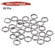 thumbnail image 4 of 60pcs Anillos Divididos de Pesca de Acero Inoxidable 8# 49kg Anillo de Señuelo para Agua Salada y Dulce, 4 of 6