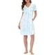 thumbnail image 1 of INSPIRE CHIC Camisón de Noche para Mujeres, Ropa de Dormir, Vestido de Lounge, Cuello en V, Manga Corta, Camisones XS, Tie Dye Azul, 1 of 6