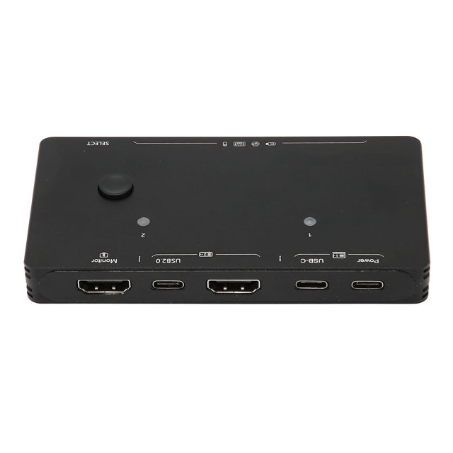 Interfaz Multimedia HD Conmutadores KVM TIPO C, Conmutadores KVM Plug And Play Tipo C 2 En 1 Salida Para Oficinas