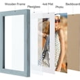 thumbnail image 2 of Vittanly 5x7 Picture Frame, Display Pictures 4x6 with Mat or 5x7 without Mat, Premium Material with Shatter Resistant Plexiglass, Photo Frame for Wall or Table Top Display, Rustic Blue, 1 Pack, 2 of 6
