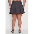 thumbnail image 5 of Womens Plus Size Mini Pleated Skirt with Contrast Waistband, 5 of 5