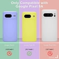 thumbnail image 3 of KOMI for Google Pixel 8a Case, Silicone Phone Case with 1 Screen Protector, Soft Anti-Scratch Microfiber Lining, Full Body Shockproof Slim Cover Support Wireless Charging, Yellow, 3 of 5