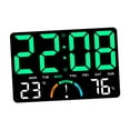 thumbnail image 4 of Reloj de pared digital, reloj digital, reloj despertador, reloj electrónico para la mesita de noche de la oficina. Verde, 4 of 9