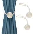 thumbnail image 1 of Juego de 2 alzapaños magnéticos para cortinas decorativas, cuerda de soporte moderna para cortinas finas o transparentes (beige), 1 of 5