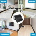 5 Meters Bathroom Mirror Frame Border Sticker, Black Wood Backsplash ...