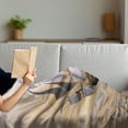 thumbnail image 3 of Maritime Soft Flannel Fleece Throw Blanket, Ship Sailing on the Ocean with Full Sail Digital Computer Graphic Composition, Cozy Plush for Indoor and Outdoor Use, 70" x 90", Multicolor, by Ambesonne, 3 of 5