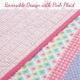 thumbnail image 6 of Cozy Line Home Fashions Blossom Pink Flower Butterfly Girl Queen 3 Piece Quilt Bedding Set, 6 of 6