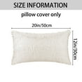 thumbnail image 5 of Unique Bargains Soft Modern Home Decor Plush Decorative Throw Pillow Covers (2 Count) Beige 12" x 20", 5 of 6
