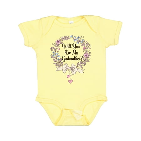 

Inktastic Will You Be My Godmother Proposal Gift Baby Boy or Baby Girl Bodysuit