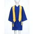 thumbnail image 3 of TSSOE Unisex Matte Kindergarten Graduation Gown and Cap Tassel Set with Gold Plain Stole Blue 15-16, 3 of 7