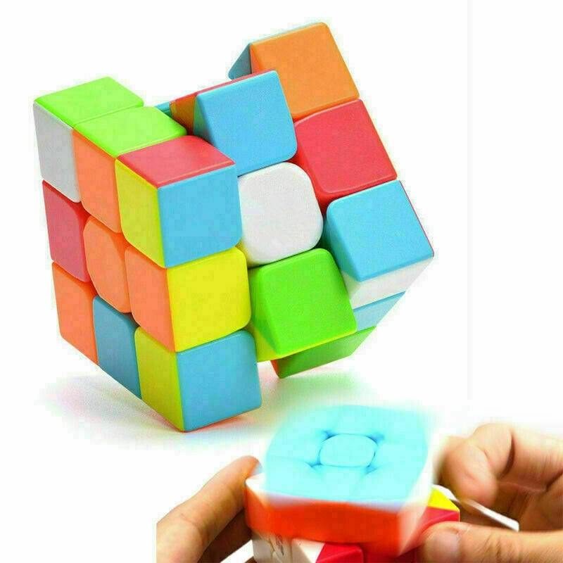 Kids Fun Spinning top Toy Rubix Mind Game Classic Magic Rubic Puzzle Xmas Gift 