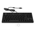 thumbnail image 1 of Teclado mecánico 87 teclas Interruptor de acción lineal Luz blanca monocromática Múltiples modos de iluminación Teclado para juegos Negro, 1 of 8