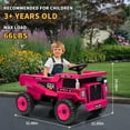 thumbnail image 3 of OUYAWEI 12V Ride on Dump Truck,Construction Vehicle Ride on Toy with Remote Control,Electric Dump Bed & Shovel with Spring Suspension,Music,and LED Lights,Rose Red, 3 of 6