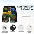 thumbnail image 3 of Honeii Colorful Viper Snake Print Men's Swim Shorts,Mens Swim Trunks,Breathable Mesh Beach Shorts for Swimming,Surfing, and Beach Activities-Large, 3 of 6