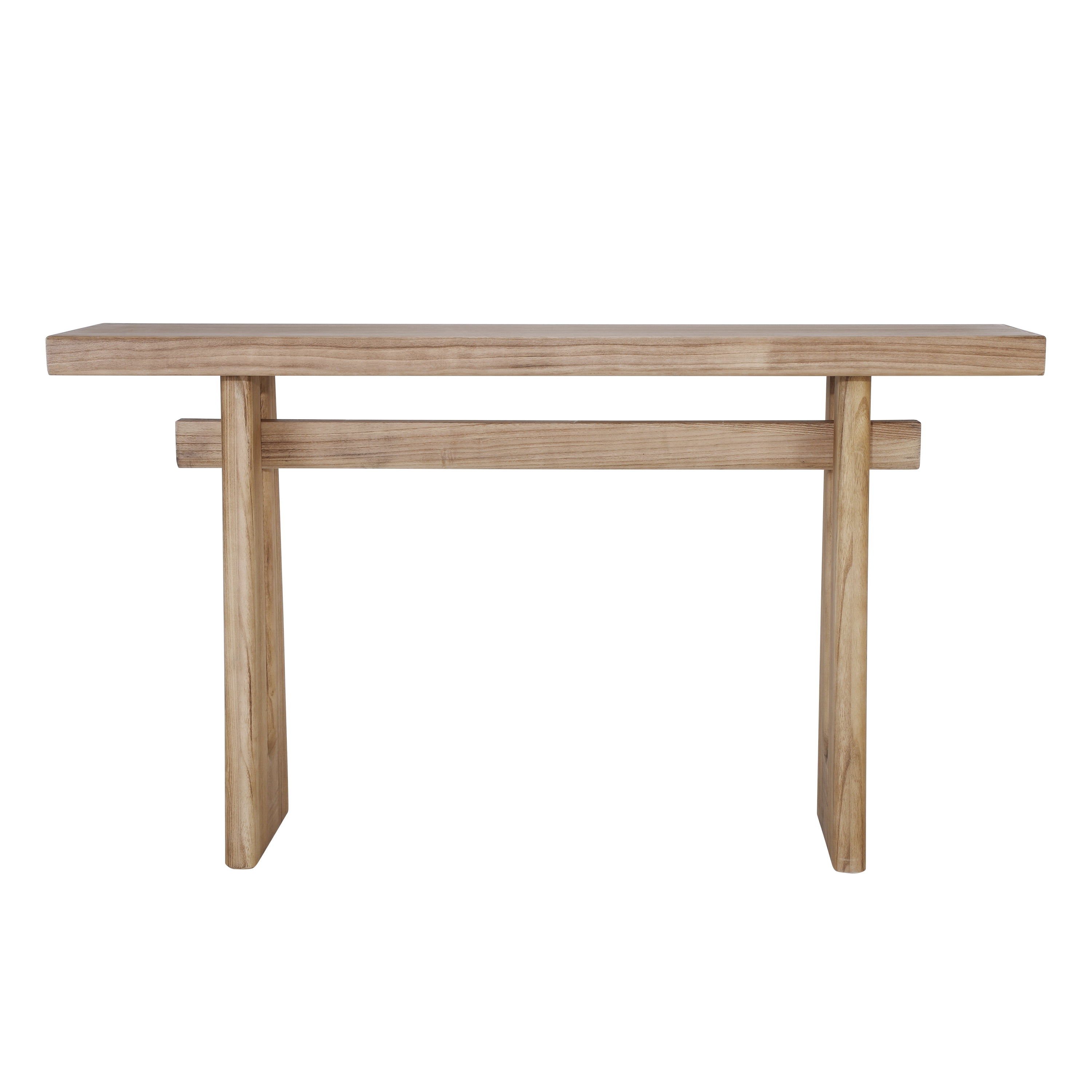 Euroco 59.2" Narrow Long Console Table with Geometric Silhouette,Wood Entryway Table Sofa Table Behind The Couch for Entryway, Living Room, Hallway,Brown