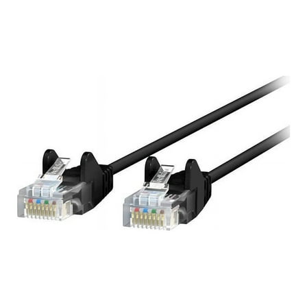 Belkin CE001B07-BLK-S 7 ft. Cat 6 Black 28 AWG UTP Snagless Patch Network Cable