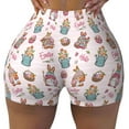 thumbnail image 2 of Lsque Hello Easter Pattern High Waisted Biker Shorts for Women-Tummy Control Fitness Athletic Workout Running Yoga Gym Shorts,Moisture-Wicking-XX-Large, 2 of 9