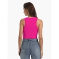 thumbnail image 6 of 3-pack Hotpink Womens Sleeveless Racerback High Neck Casual Basic Ribbed Fitted Tank Top, 6 of 6