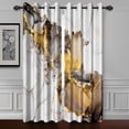 thumbnail image 1 of Cortinas de ventana Baocicco, mármol blanco, gris y dorado, 80 x 230 cm, 2 paneles, 1 of 7