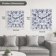 thumbnail image 5 of Blue Flower Wooden Wall Clock Silent Non Ticking, Spring Leaf Vintage Farmhouse Boho Plant Square Wall Clocks Battery Operated, Decor Clock for Home Office, Living Room, Kitchen, 12 Inch, 5 of 9