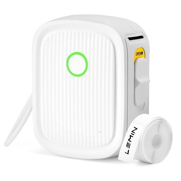 Label Maker Machine Portable Bluetooth Label Printer with Tape Wireless Mini Label Makers with Multiple Templates Rechargeable Inkless Thermal Sticker Small Labeler for Organizing Office Home, White