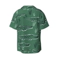 thumbnail image 6 of PAYOHTO Cute Alligator Crocodile Mens Hawaiian Casual Short-sleeved Shirt Tropical Summer Beach Button Down Shirts, 6 of 7
