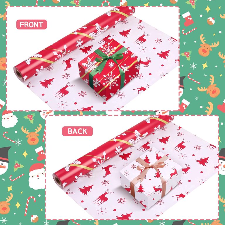 Aazon.co: Vnaae Vintage Christas Wrapping Paper Retro Gift Wrapping