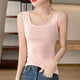 thumbnail image 5 of Camiseta sin mangas para mujer Camisola suave y transpirable Correa ancha Sin mangas Camiseta sin mangas de color puro para primavera verano Rosa L, 5 of 5