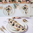 thumbnail image 3 of Farmhouse Rooster Cloth Napkins, Vintage Watercolor Flowers Beige Washable and Reusable Dinner Napkins Set of 6, Table Napkin for Kitchen Party Birthday Wedding Hotel Housewarming 20"x20", 3 of 9