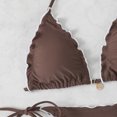 thumbnail image 5 of Glisme Coffee Bikini Sets For Women Two Piece Swimwear Top And High Waisted Bottoms Swimsuit For Beach Pool For Beach Play, 5 of 7