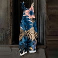 thumbnail image 6 of Iaqnaocc Hawaiian Jumpsuits for Women Plus Size Sleeveless Maple Leaf Print Jumpsuits Rompers Boho Vacation Rompers for Women Summer Casual Loose Spaghetti Strap Overalls for Women Dark Blue M, 6 of 6