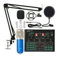 thumbnail image 1 of Bm 800 Microphone Sound Card Professional Studio Condenser Wireless Microphone For USB Gaming Singing Karaoke MIC For PC Phone, 1 of 7