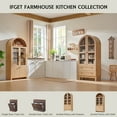 thumbnail image 3 of SinCiDo Arched Kitchen Pantry Storage Cabinet, 71" Tall Wood Storage Cabinet with 4 Doors and 6 Shelves for Dining Room Living Room, 3 of 8