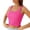 Hot Pink, variant on Crop Tank Tops for Women Square Neck Stretchy Ribbed Casual Plain Fitted Sleeveless Shirt Going out Tops Summer Outfits
