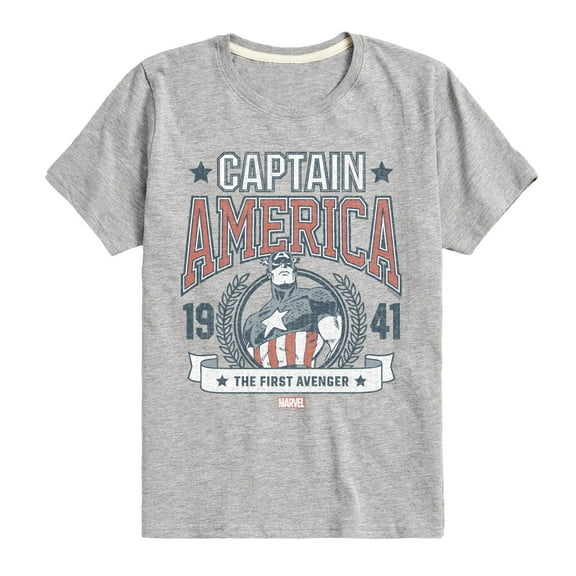Marvel Captain America - Collegiate - Toddler and Youth Short Sleeve Graphic T-shirt