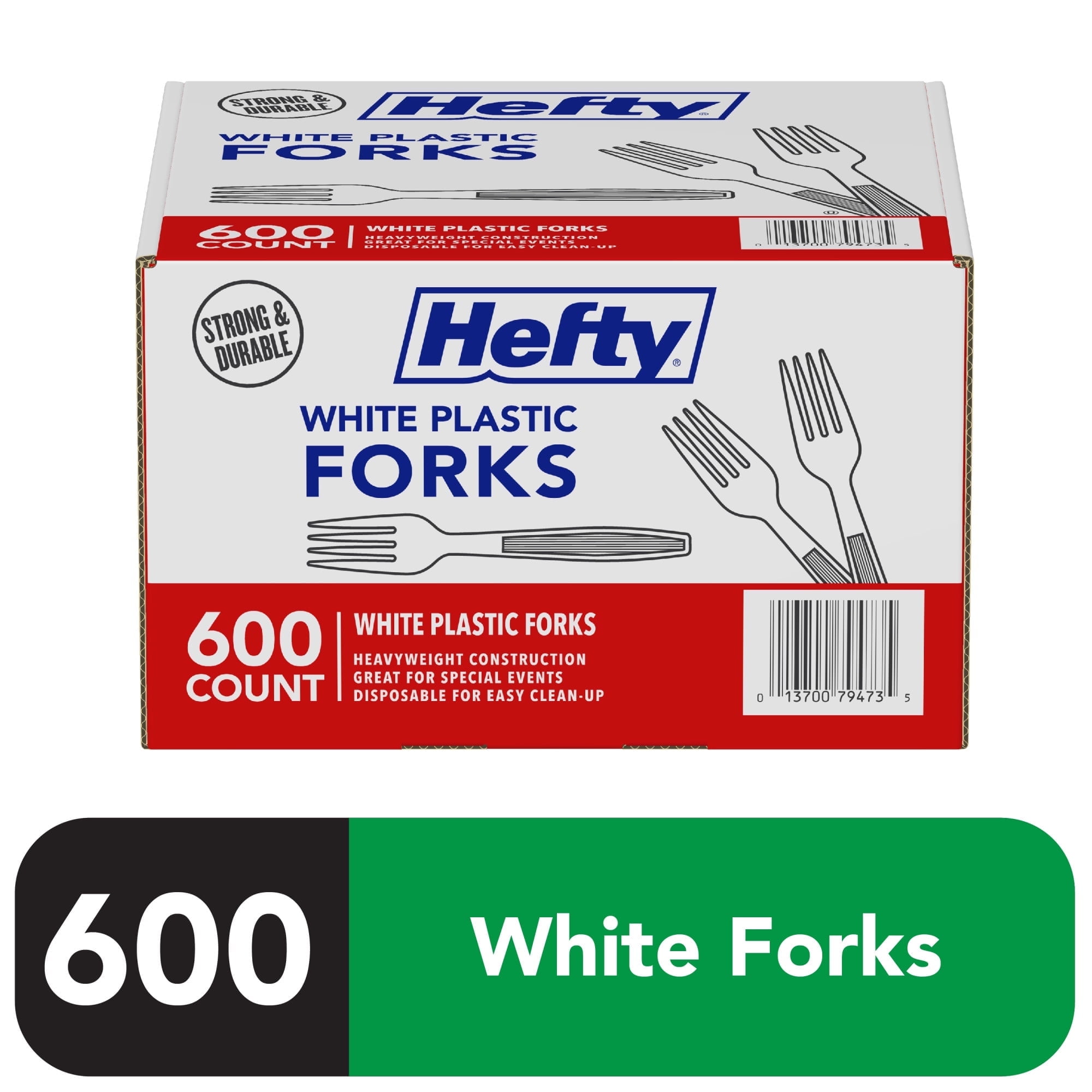 Dixie Medium-Weight Disposable Plastic Forks, FM217, 1,000 Count