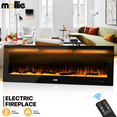 thumbnail image 2 of mollie 60" Electric Fireplace, Recessed Wall Mounted Electric Fireplace Heater with Adjustable Flame Colors, Timer, Touch Screen and Remote Control, Black, 2 of 11