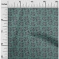 thumbnail image 1 of oneOone Polyester Lycra Fabric Floral & Paisley Block Printed Craft Fabric BTY 56 Inch Wide, 1 of 4